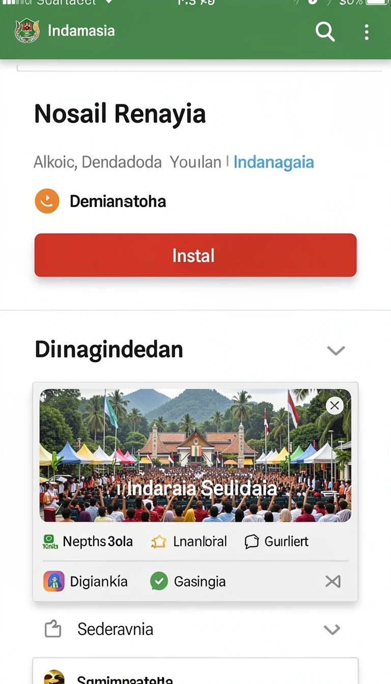Pratinjau layar Panduan Instalasi Aplikasi ungutoto di Android